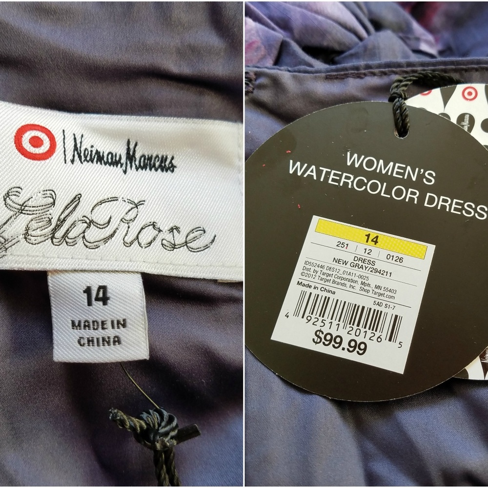 Neiman Marcus for Target Watercolor Midi Dress - Picture 7 of 8